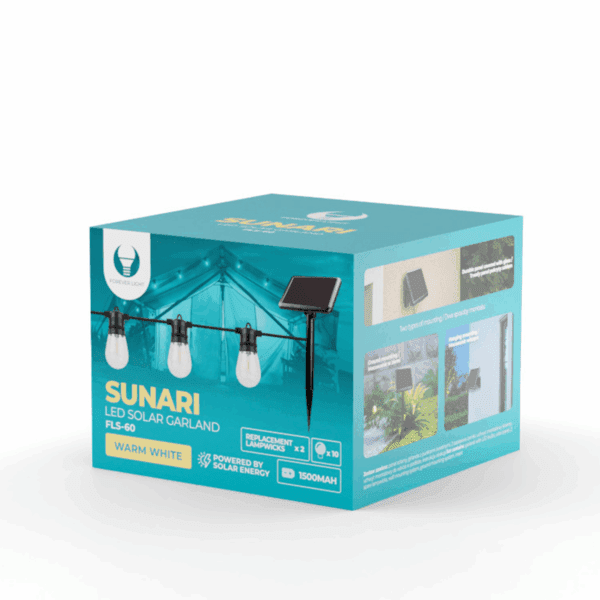 Forever Light LED Solar Garland SUNARI FLS-60 7,5m 10 bulbs IP44