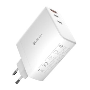 Devia wall charger Extreme PD GaN 140W 2x USB-C 1x USB white for laptops