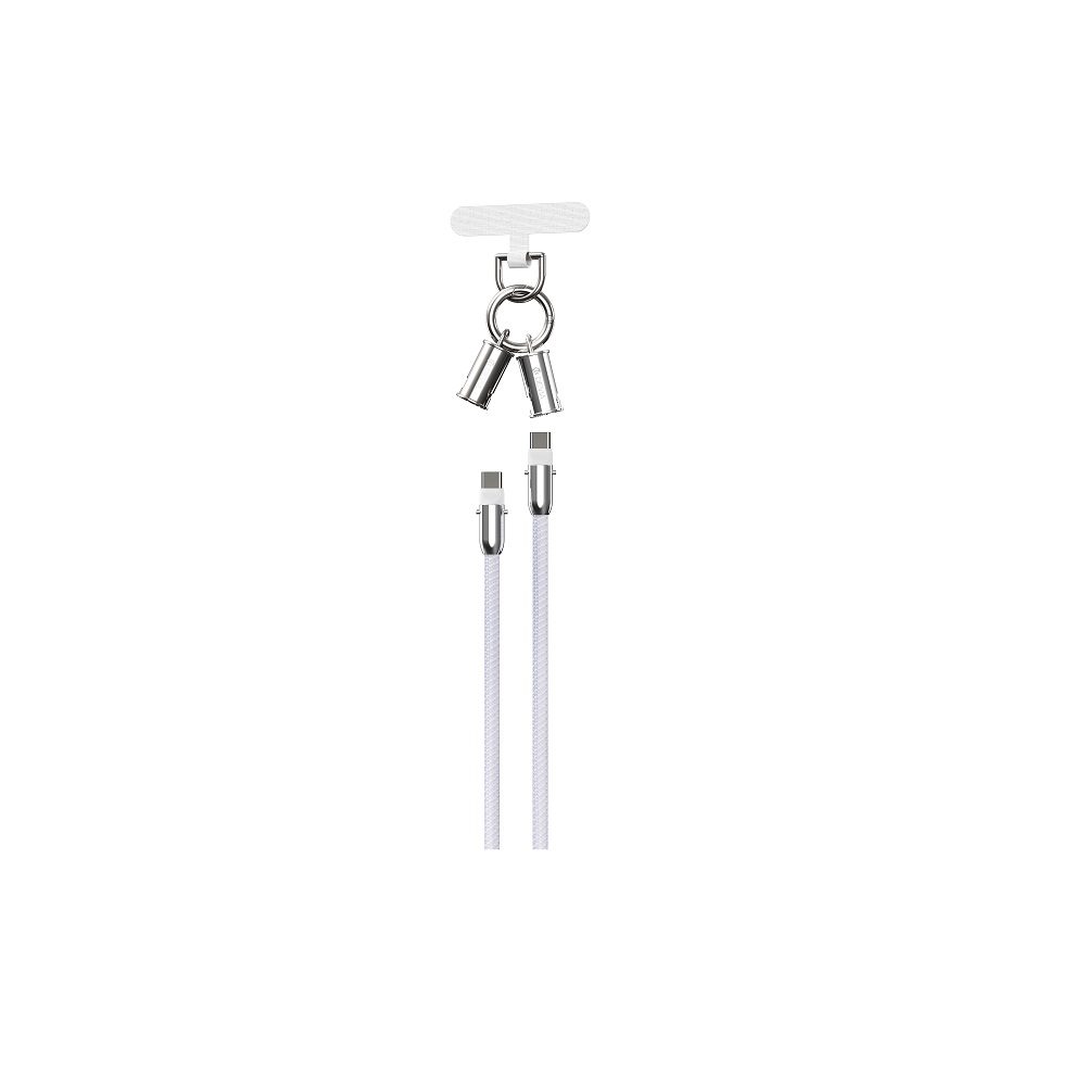 429548_oryg Devia cable lanyard 2in1 PD USB-C - USB-C 0,3 m 60W purple