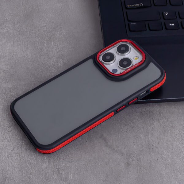 Crystal Black case for iPhone 16e red