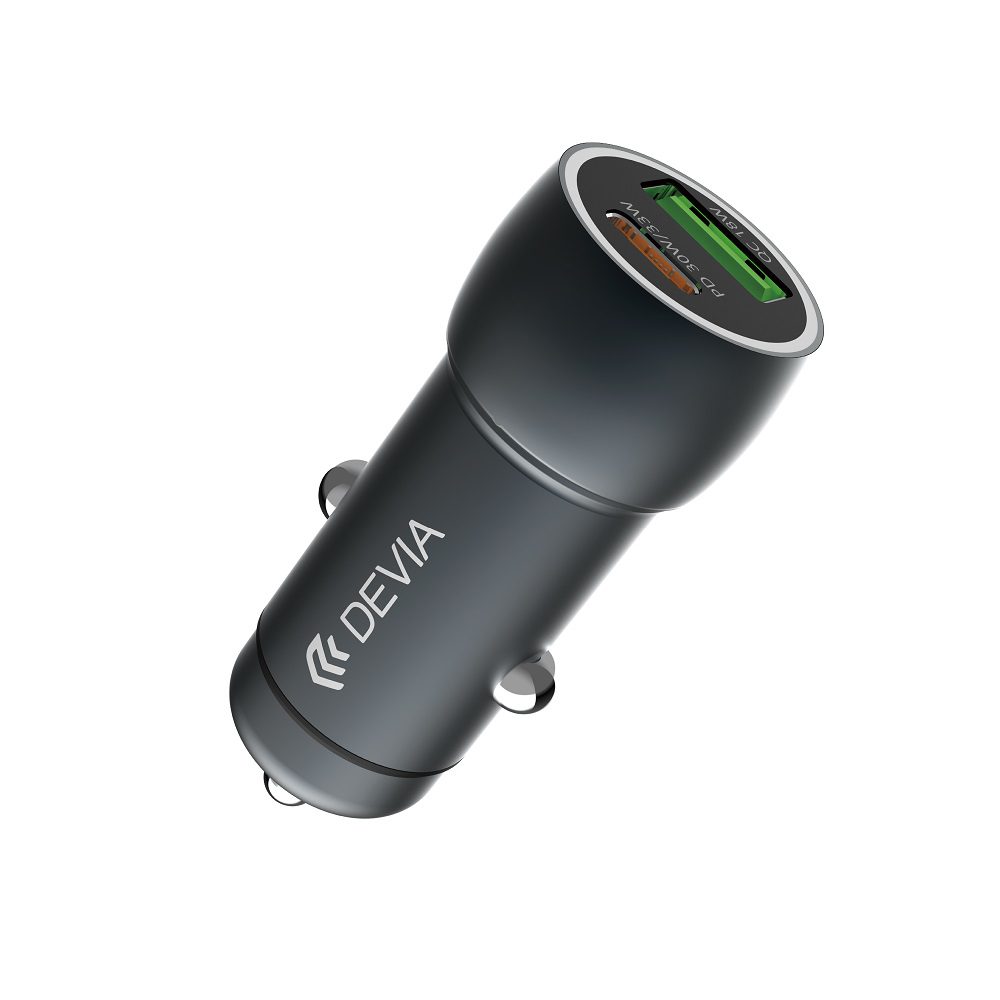 429601_oryg Devia car charger Extreme PD QC 3.0 30W + 18W 1x USB 1x USB-C deep gray