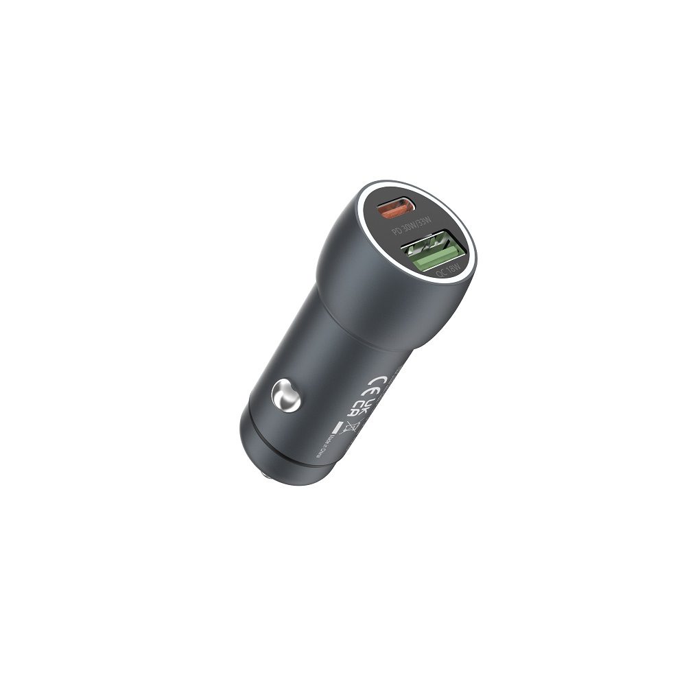 429603_oryg Devia car charger Extreme PD QC 3.0 30W + 18W 1x USB 1x USB-C deep gray