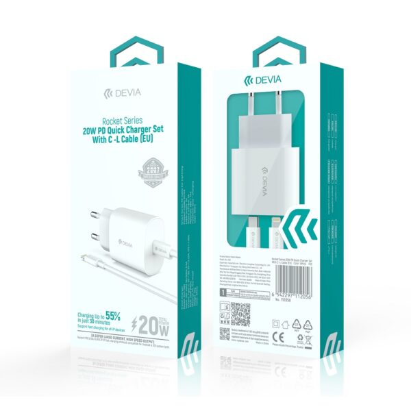 Devia wall charger Rocket PD 20W 1x USB-C white