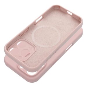 Case SILICONE 2mm for IPHONE 15 Pro Max compatible with MagSafe sand pink