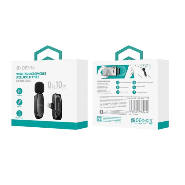 Devia microphone for smartfon Kintone Lightning black