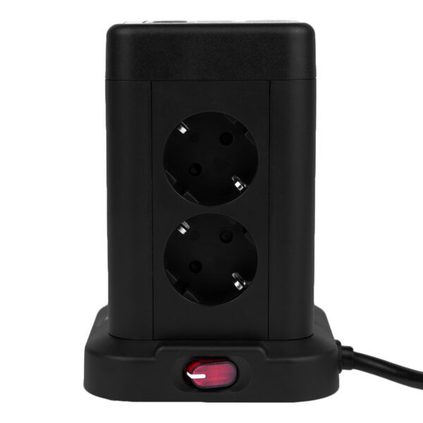 Huslog Vertical Extension Cord with USB