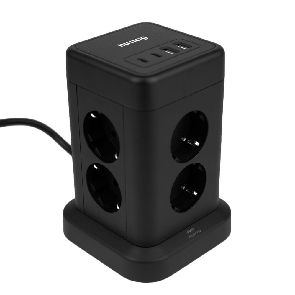 431581_oryg Huslog Vertical Extension Cord with USB