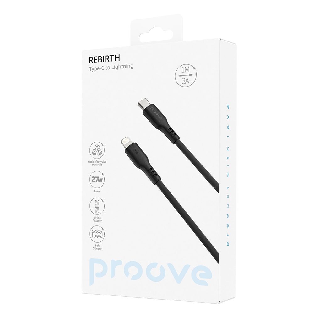 433342_oryg Proove cable Rebirth USB-C - Lightning 1m 27W black