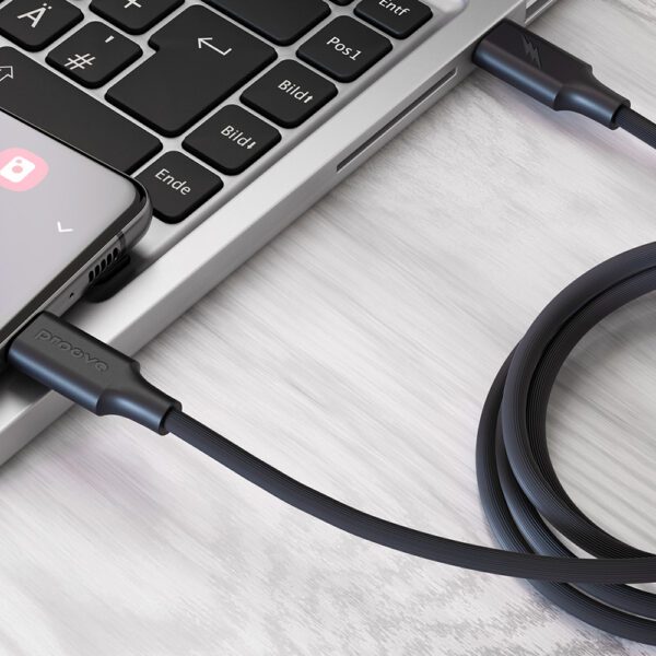 433353_oryg Proove cable Striped Silicone USB-C - USB-C 1m 60W black