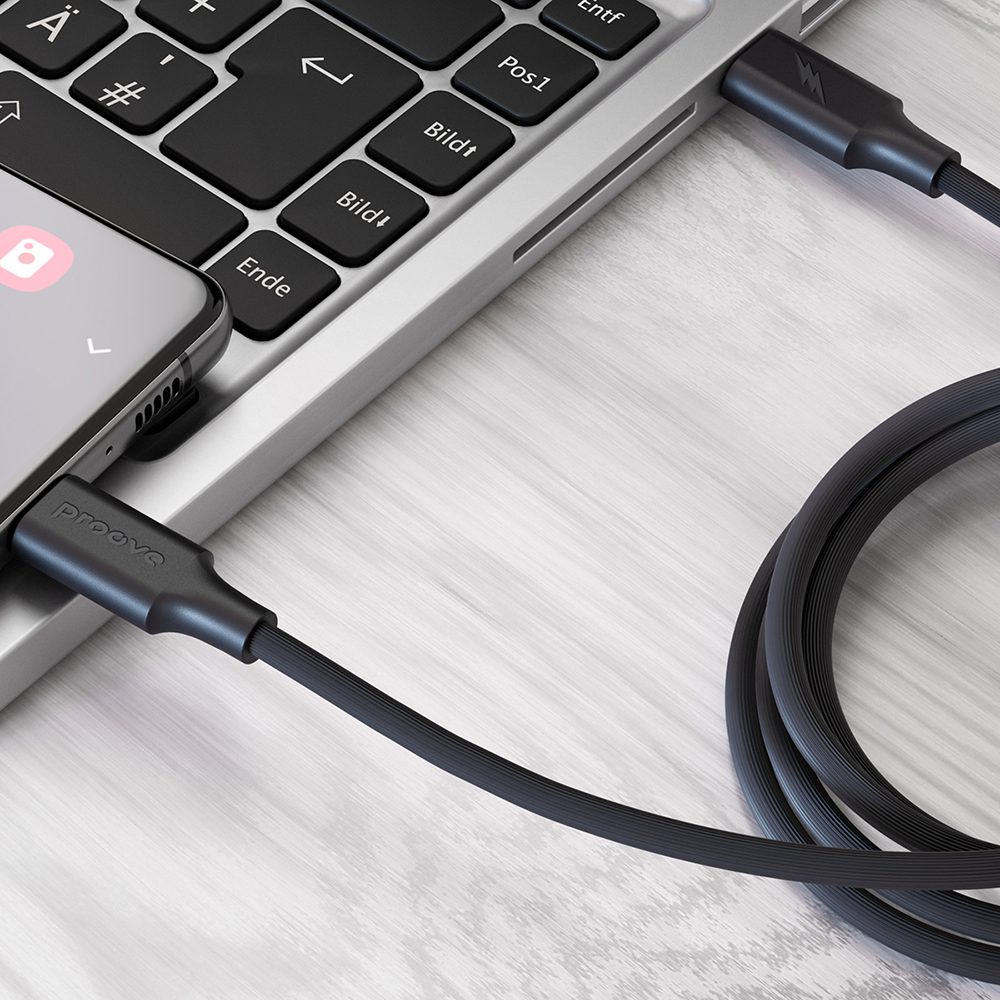 433353_oryg Proove cable Striped Silicone USB-C - USB-C 1m 60W black