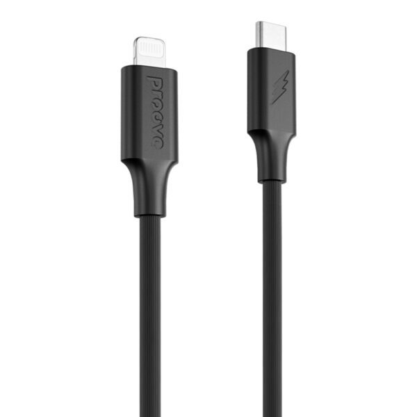 Proove cable Striped Silicone USB-C - Lightning 1m 3A black