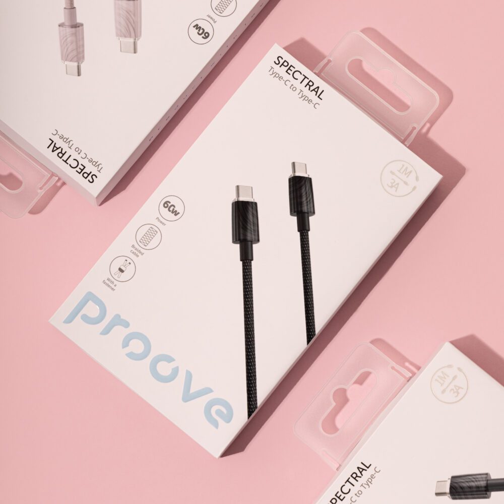 433369_oryg Proove cable Spectral USB-C - USB-C 1m 3A black