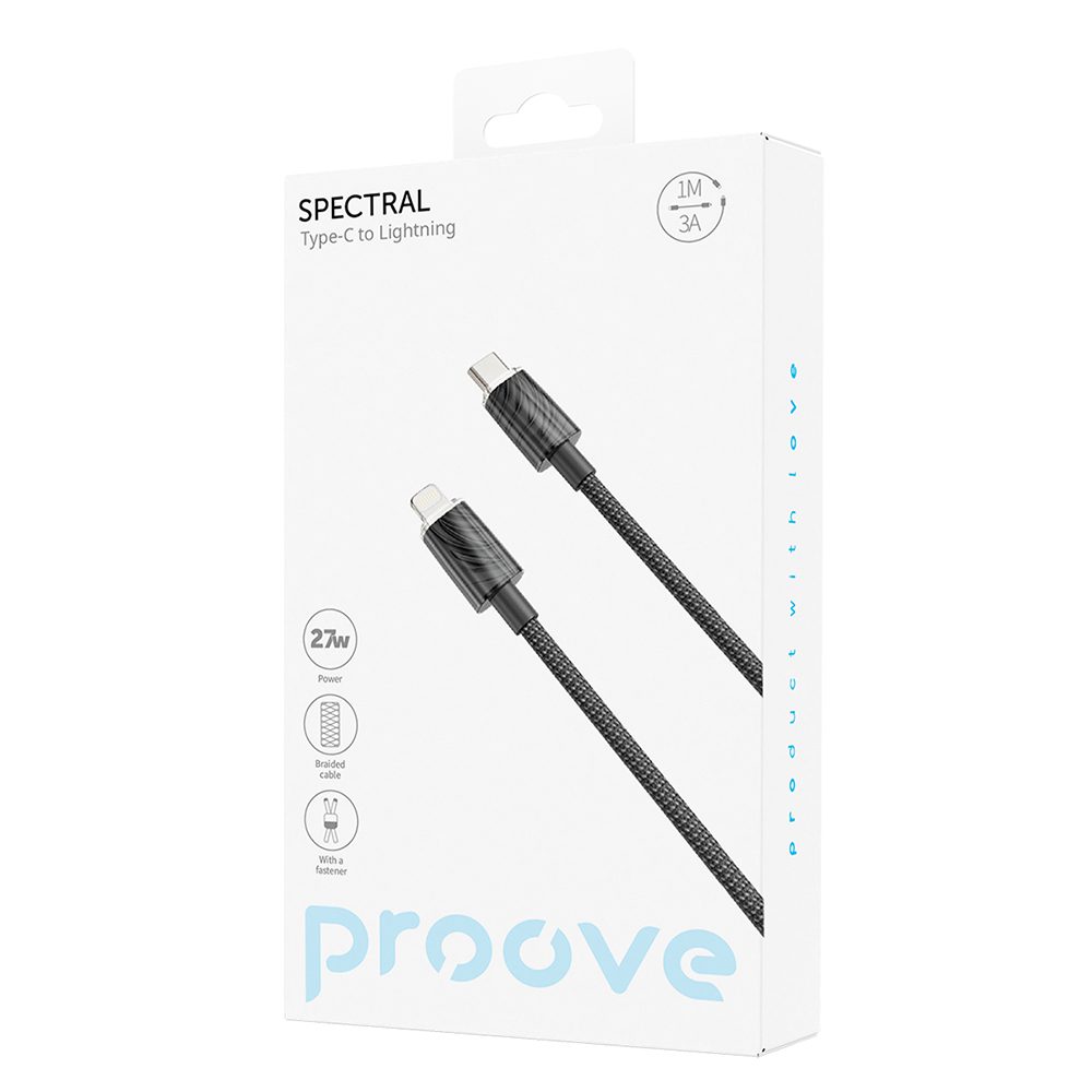 433373_oryg Proove cable Spectral USB-C - Lightning 1m 3A black