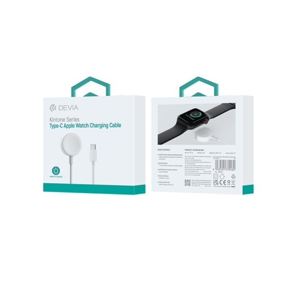 433379_oryg Devia inductive magnetic charger Kintone USB-C 1,0 m white for Apple Watch