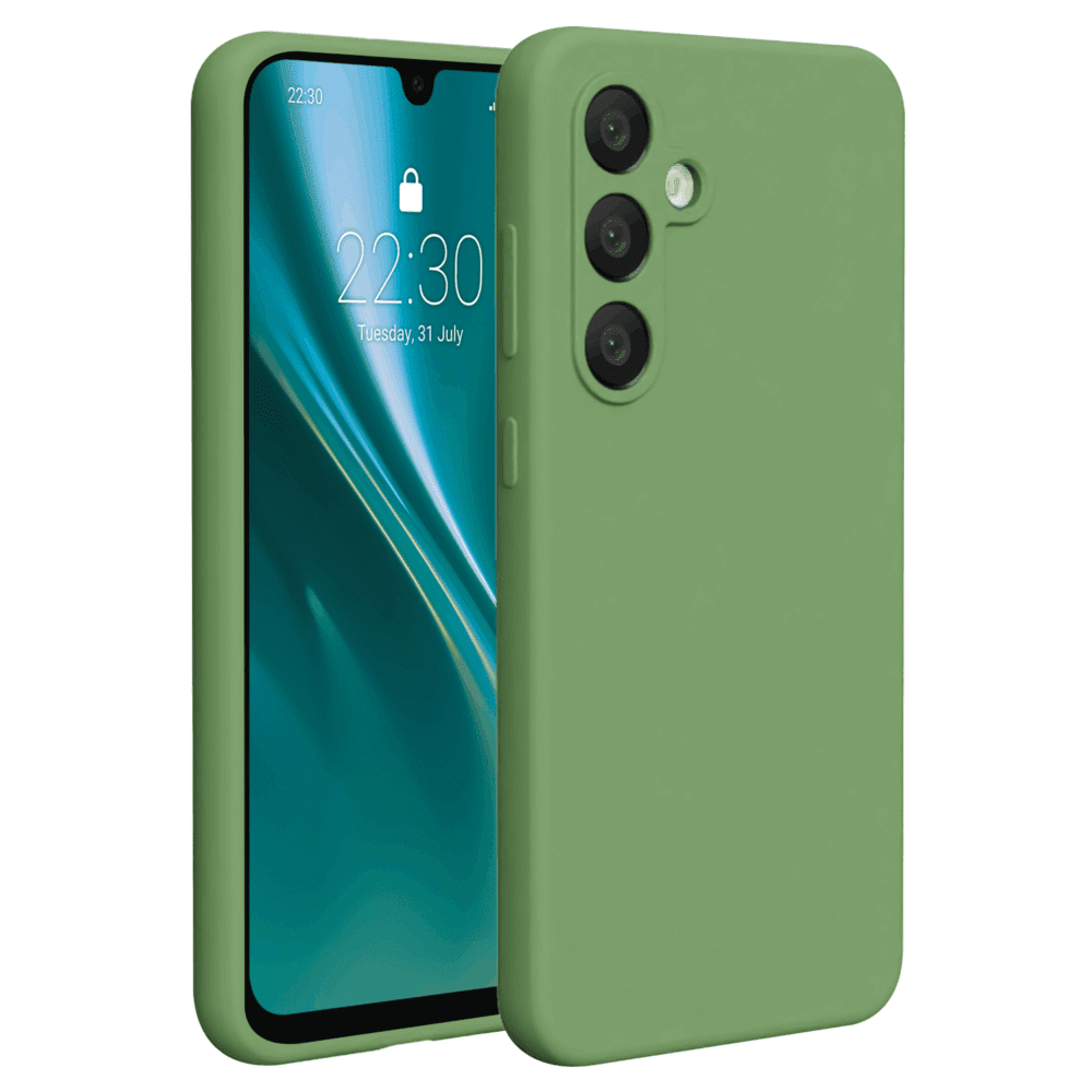 433505_oryg Etteri Silicone case for Samsung Galaxy S24 FE light green