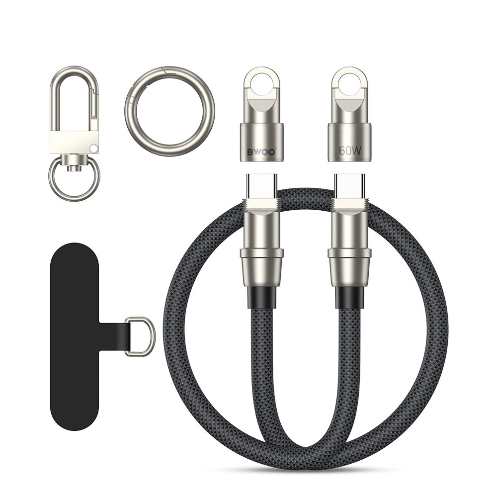 433606_oryg BWOO Lanyard Cable USB-C - Lightning 0.3m 27W with strap