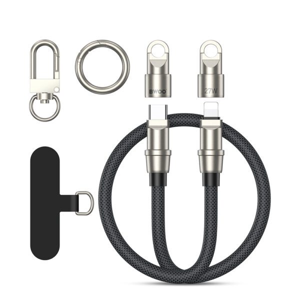 434409_oryg BWOO Lanyard Cable USB-C - USB-C 0.3m 60W with strap