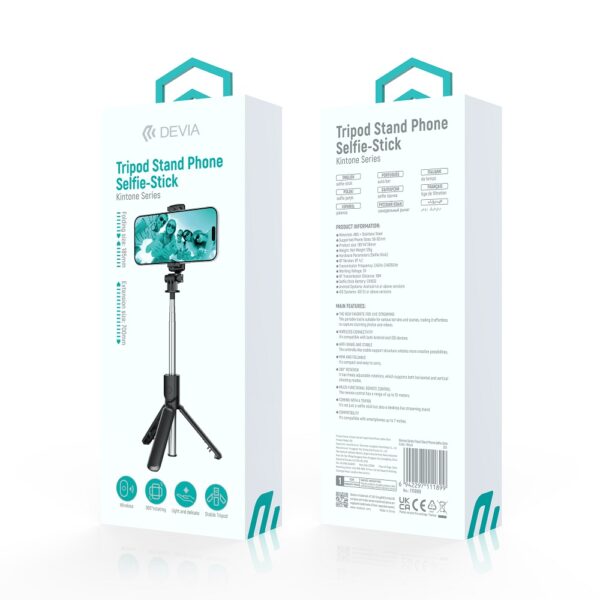 Devia selfie stick Bluetooth tripod ES083 black