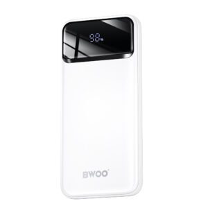 BWOO Ultra thin 22,5W 10000 mAh power bank, white