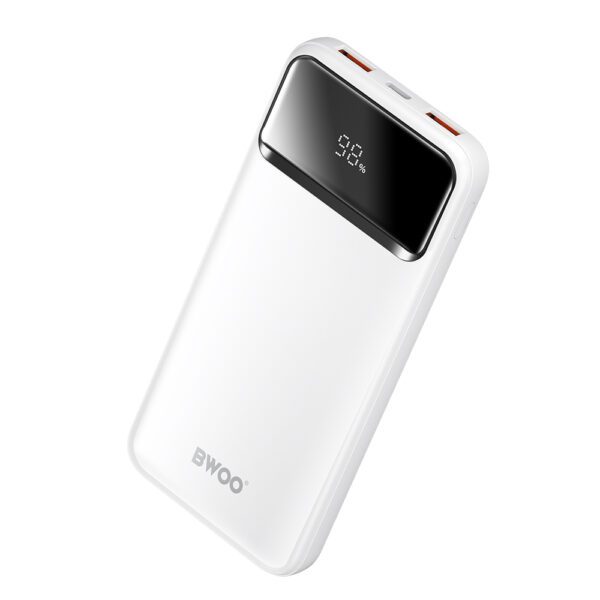 BWOO Ultra thin 22,5W 10000 mAh power bank, white