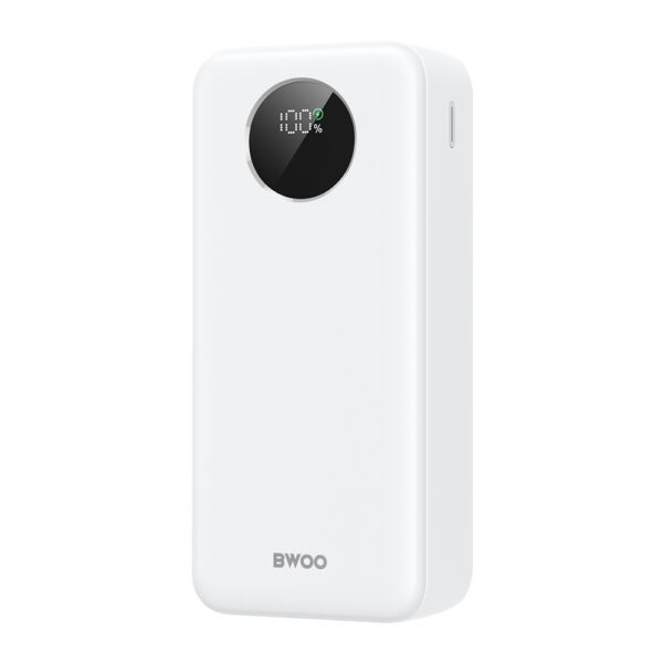 BWOO 22,5W 30000 mAh power bank with LCD screen, black