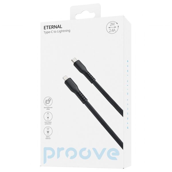 Proove cable Eternal USB-C - Lightning 2m 3A black