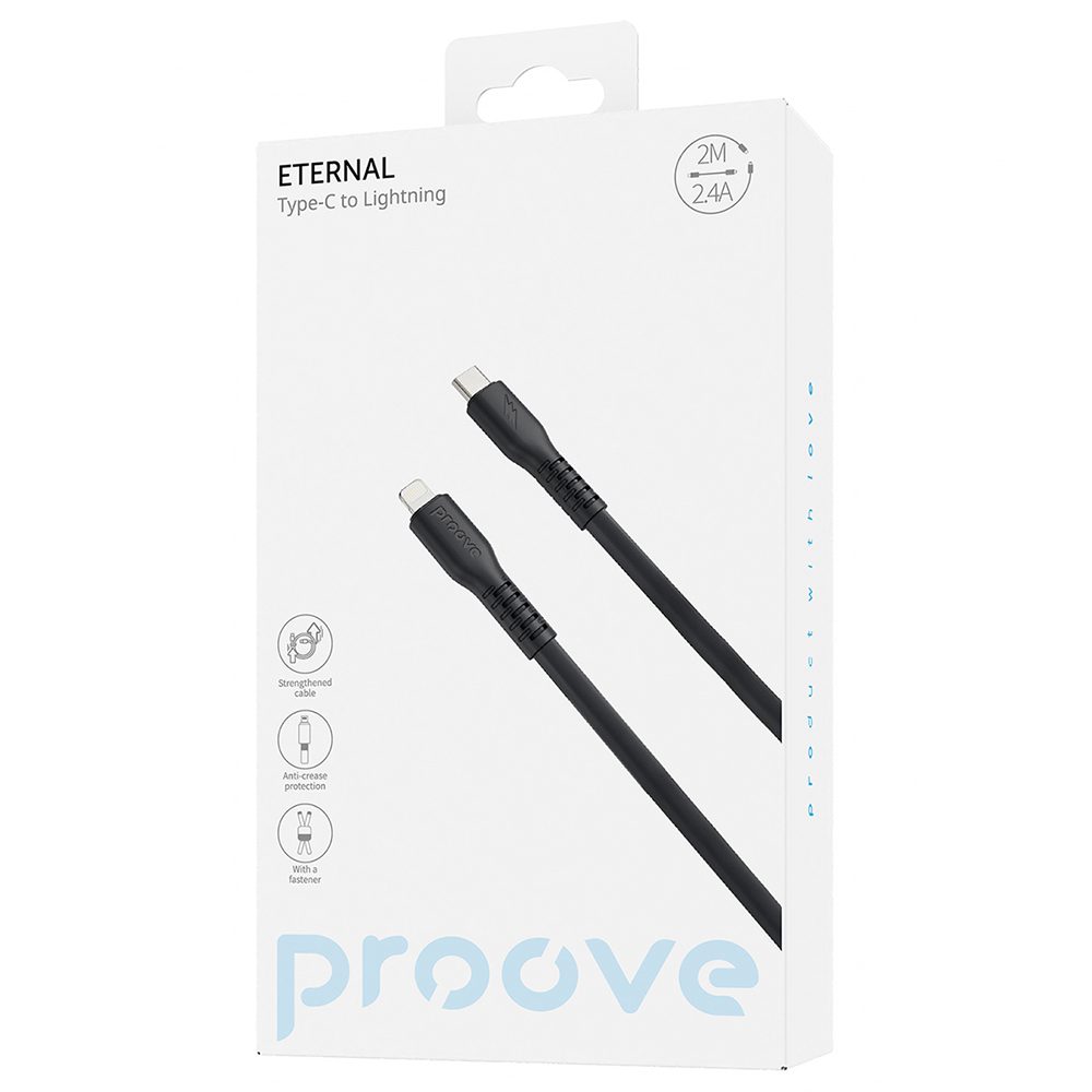 434993_oryg Proove cable Eternal USB-C - Lightning 2m 3A black