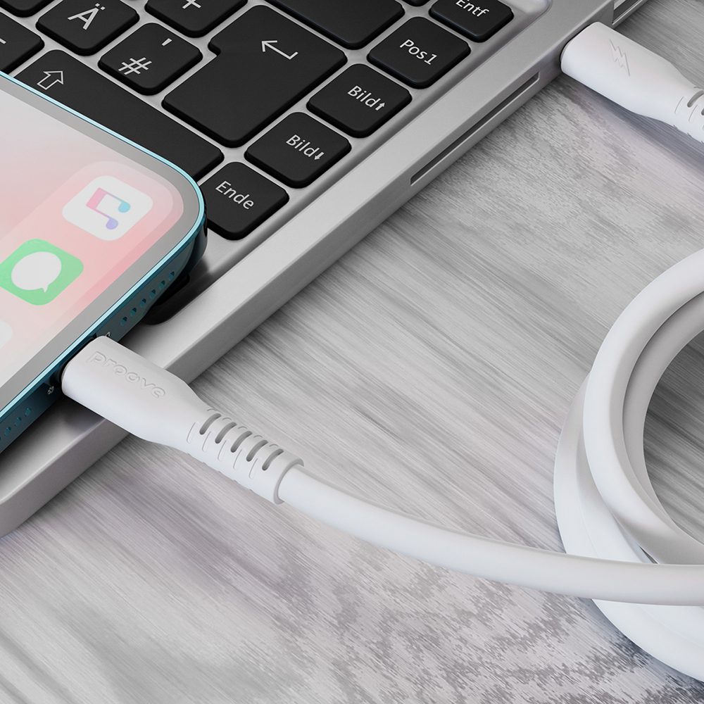 434995_oryg Proove cable Eternal USB-C - Lightning 2m 3A white