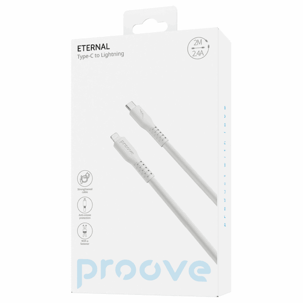 Proove cable Eternal USB-C - Lightning 2m 3A white