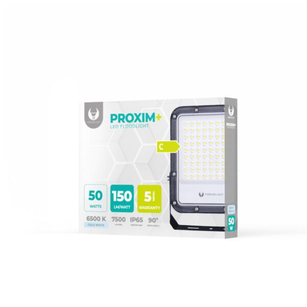 Floodlight LED PROXIM+ 50W 6500K 7500lm 230V IP65 Forever Light 150lm/W 5 years warranty