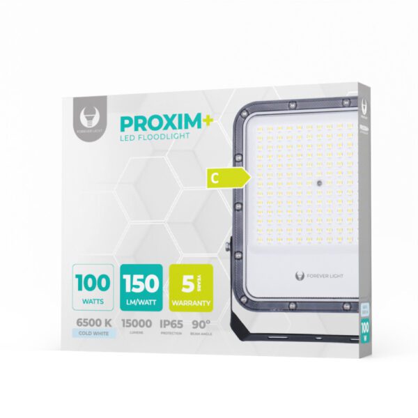 Floodlight LED PROXIM+ 100W 6500K 15000lm 230V IP65 Forever Light 150lm/W 5 years warranty