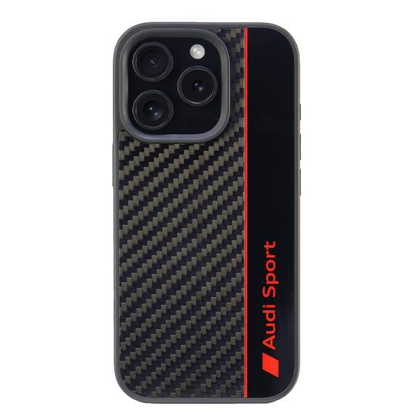 Audi Carbon Fiber Stripe case for iPhone 16 Pro 6.3" black