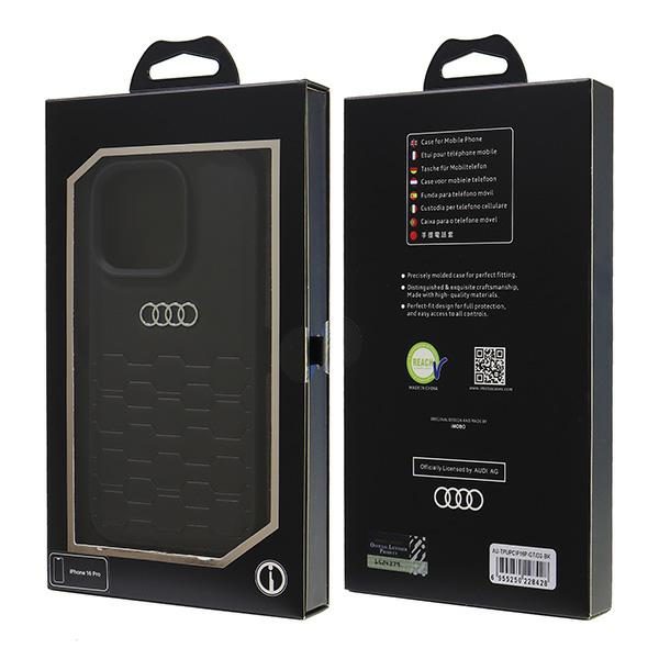 Audi Synthetic Leather case for iPhone 16 Pro 6.3" Black