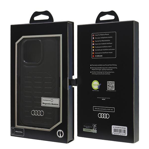 Audi Synthetic Leather MagSafe case for iPhone 16 Pro 6.3" black