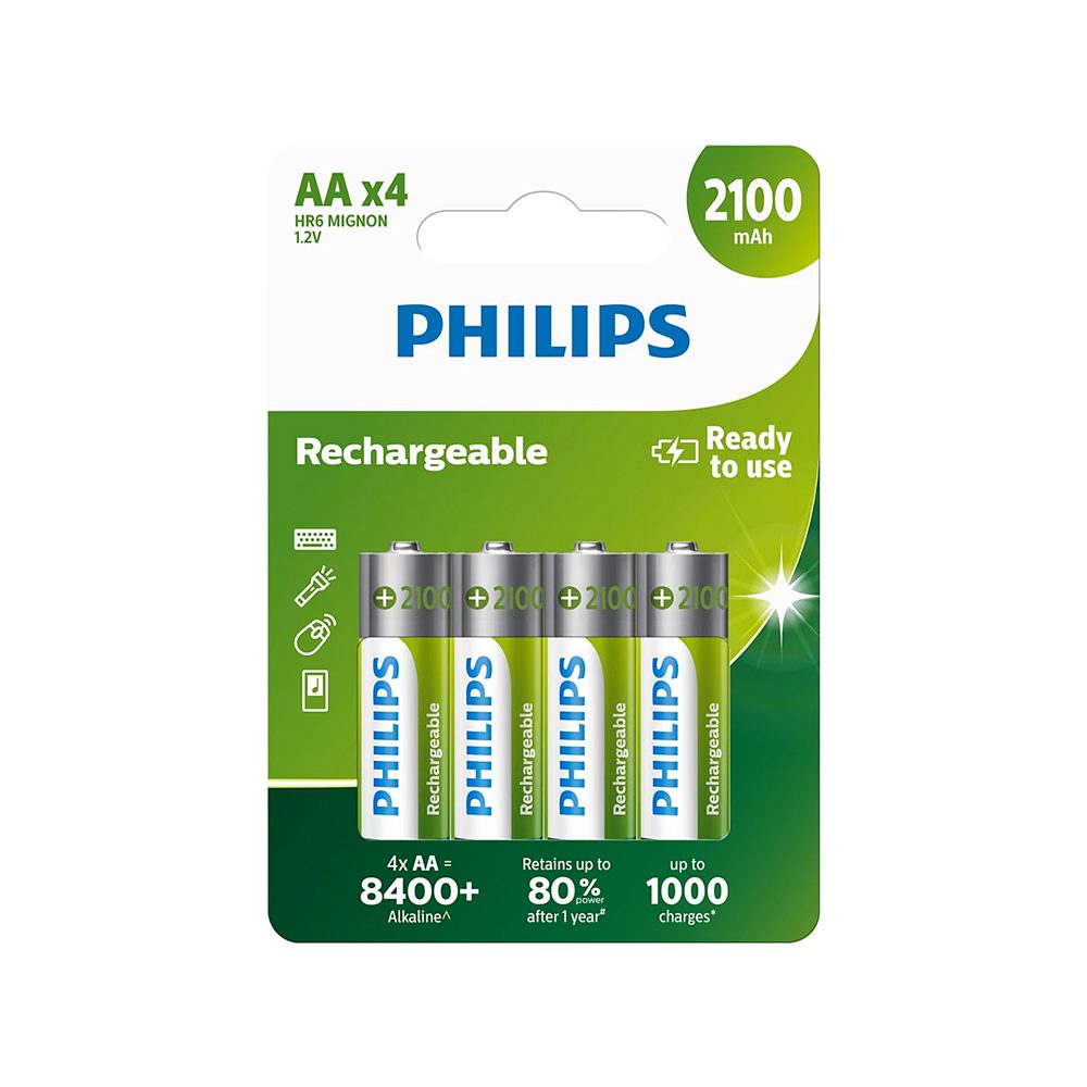 435980_oryg PHILIPS Rechargable batttery AA NiMH 2100mAh set of 4pcs.