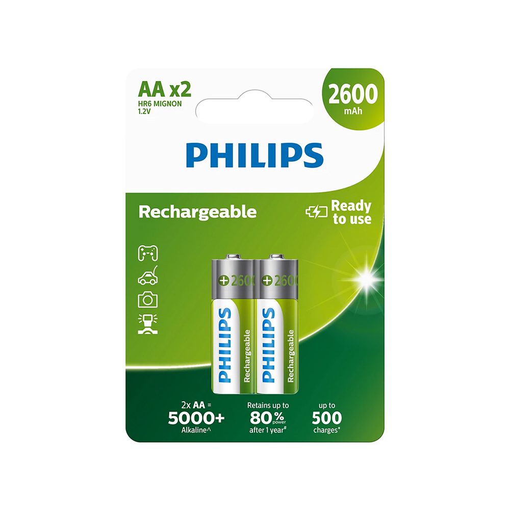435982_oryg PHILIPS Rechargable batttery AA NiMH 2600mAh set of 2pcs.