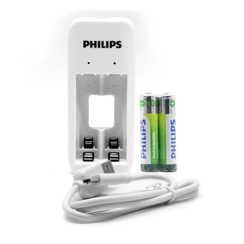 435987_oryg PHILIPS Dual channel battery charger for NiMH USB + 2xAAA 7000mAh