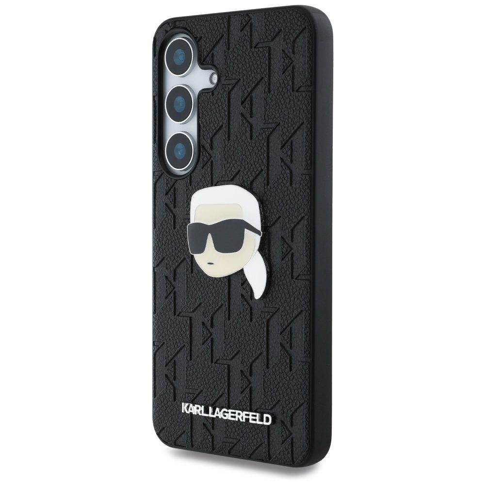 437343_oryg Karl Lagerfeld HC PU Monogram K. Head Pin case for Samsung Galaxy S25 black