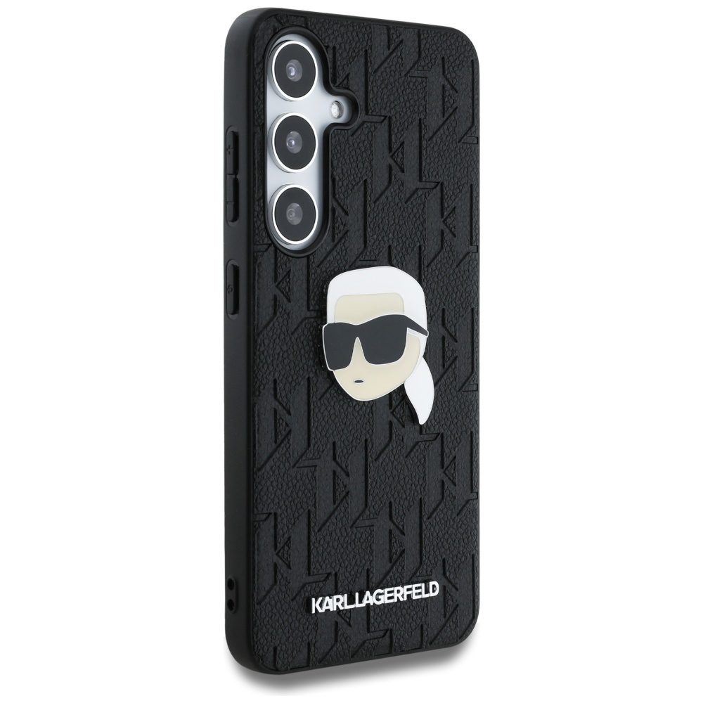 437345_oryg Karl Lagerfeld HC PU Monogram K. Head Pin case for Samsung Galaxy S25 black