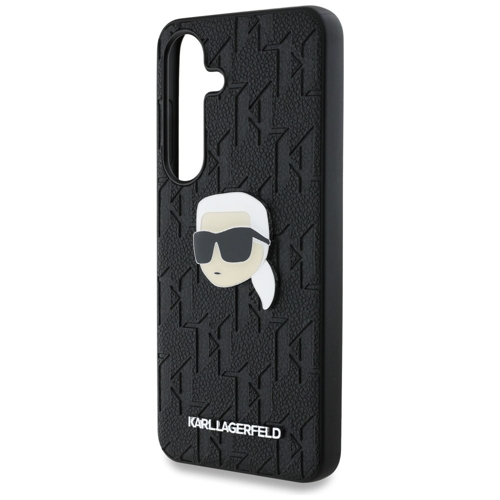 437347_oryg Karl Lagerfeld HC PU Monogram K. Head Pin case for Samsung Galaxy S25 black