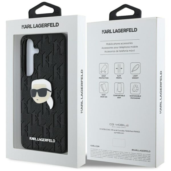 Karl Lagerfeld HC PU Monogram K. Head Pin case for Samsung Galaxy S25 black