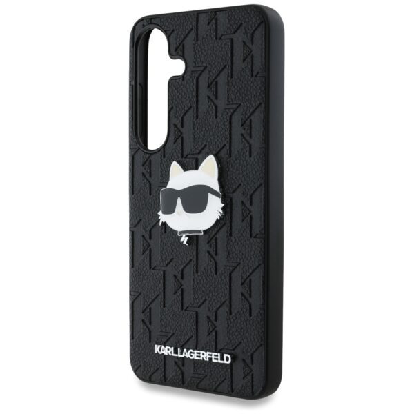 437364_oryg Karl Lagerfeld HC PU Monogram Choupette Head Pin case for Samsung Galaxy S25 black
