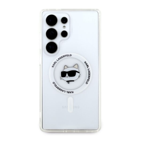 Karl Lagerfeld HC Magnetic IML Metal Choupette Head case for Samsung Galaxy S25 Ultra white