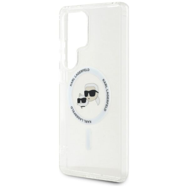 Karl Lagerfeld HC Magnetic IML Metal KC Heads case for Samsung Galaxy S25 Ultra white