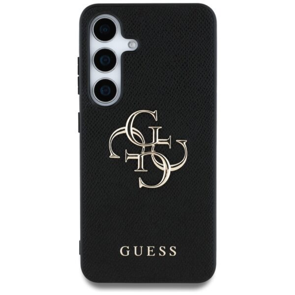 Guess HC PU Grained Big 4G and Classic Logo case for Samsung Galaxy S25 Plus black