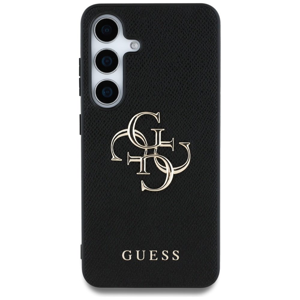 Guess HC PU Grained Big 4G and Classic Logo case for Samsung Galaxy S25 Plus black