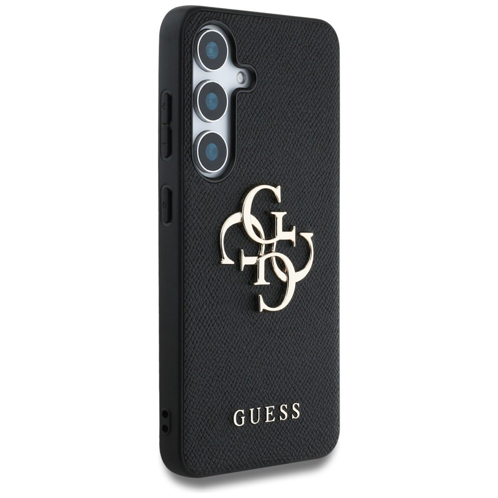 Guess HC PU Grained Big 4G and Classic Logo case for Samsung Galaxy S25 Plus black