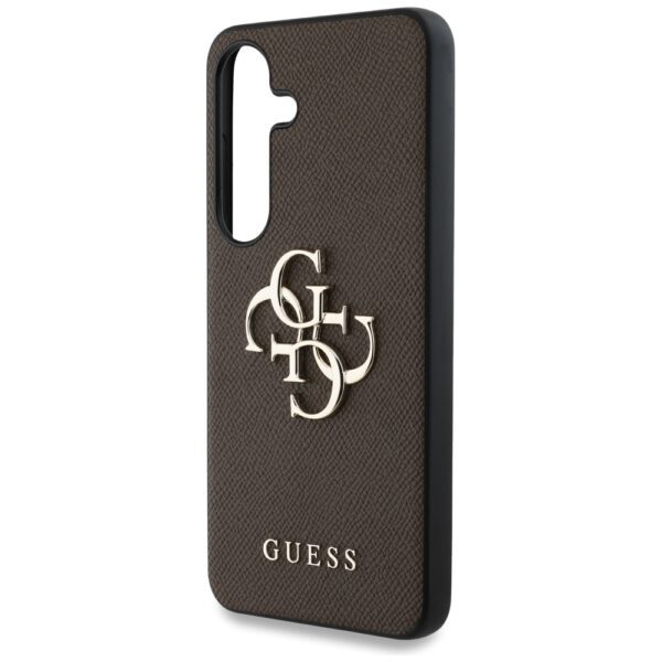 Guess HC PU Grained Big 4G and Classic Logo case for Samsung Galaxy S25 brown