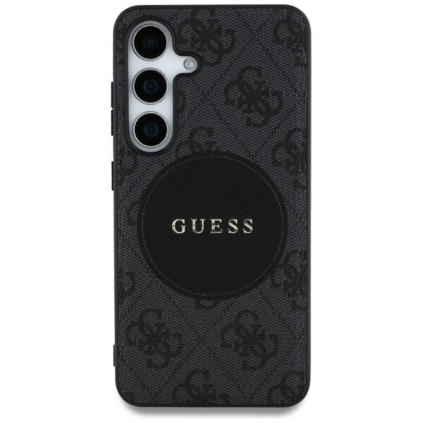 Guess HC MagSafe PU 4G Circle Classic Logo case for Samsung Galaxy S25 black