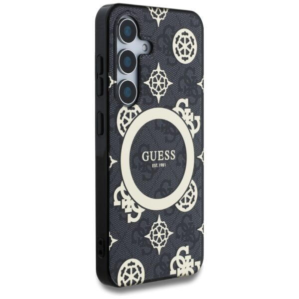 Guess HC Magnetic IML Peony on 4G Background case for Samsung Galaxy S25 black